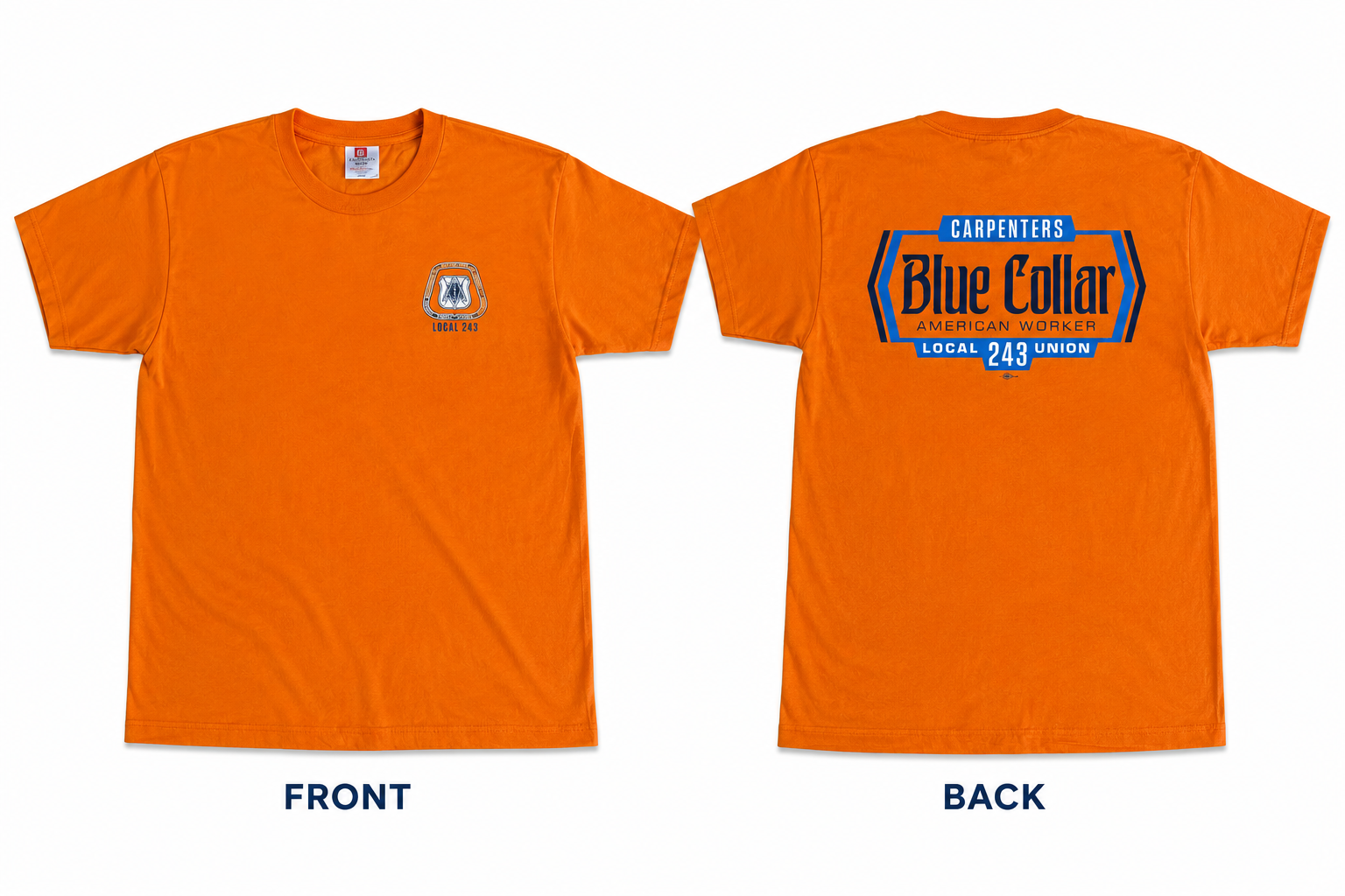 Orange Blue Collar T-Shirt